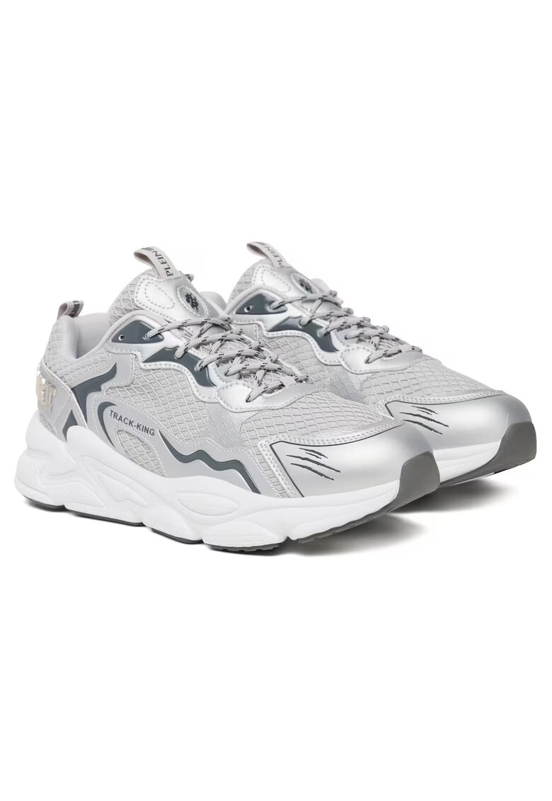 Plein Sport Pantofi sport barbati Silver Track-King Mag FAES - gri - material sintetic