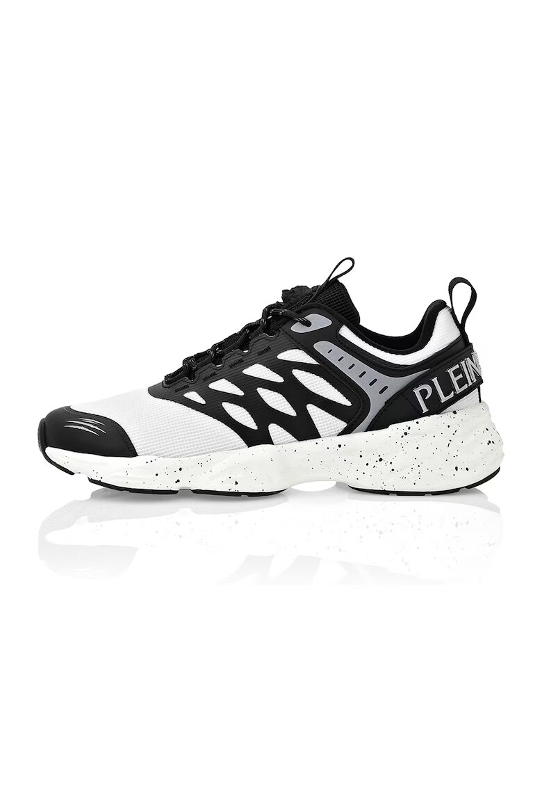 Plein Sport Pantofi sport slip-on de piele ecologica Venom Striker - Alb/Negru