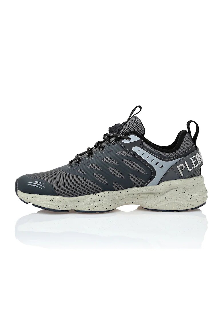 Plein Sport Pantofi sport slip-on de piele ecologica Venom Striker - Gri/Gri carbune