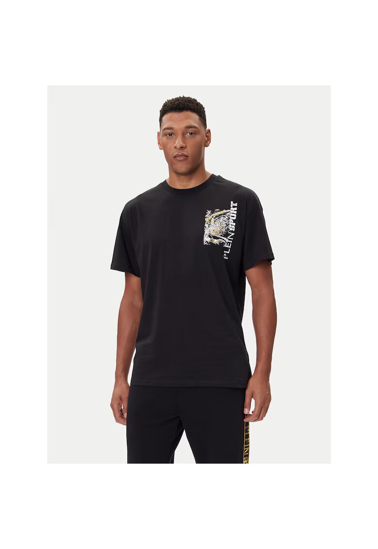 Plein Sport Tricou barbati negru - din bumbac