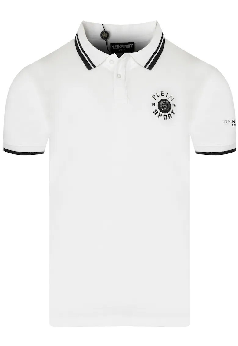Plein Sport Tricou polo barbatesc alb – design modern - confort si calitate