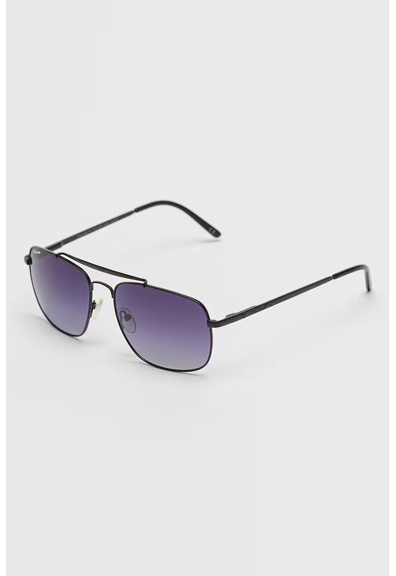 POLAR Ochelari de soare aviator cu rama metalica - Negru