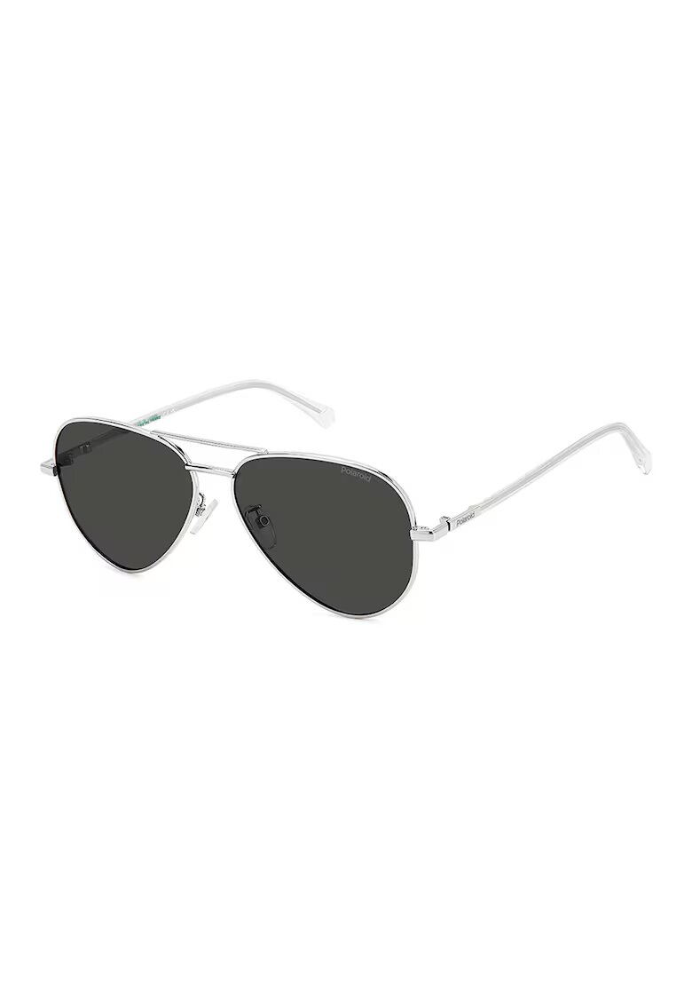 Polaroid Ochelari de soare aviator cu lentile polarizate - Argintiu