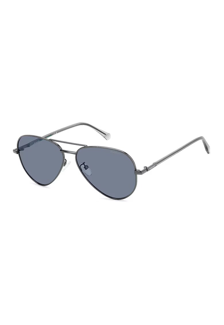 Polaroid Ochelari de soare aviator cu lentile polarizate - Argintiu inchis
