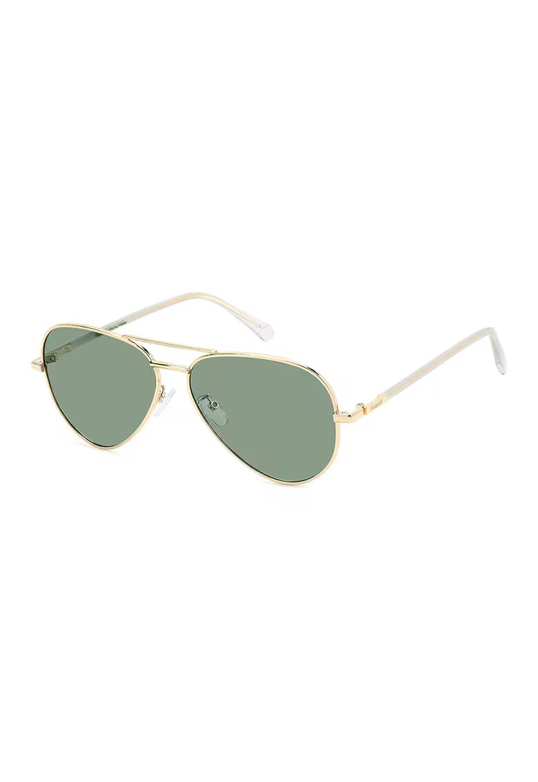 Polaroid Ochelari de soare aviator cu lentile polarizate - Auriu