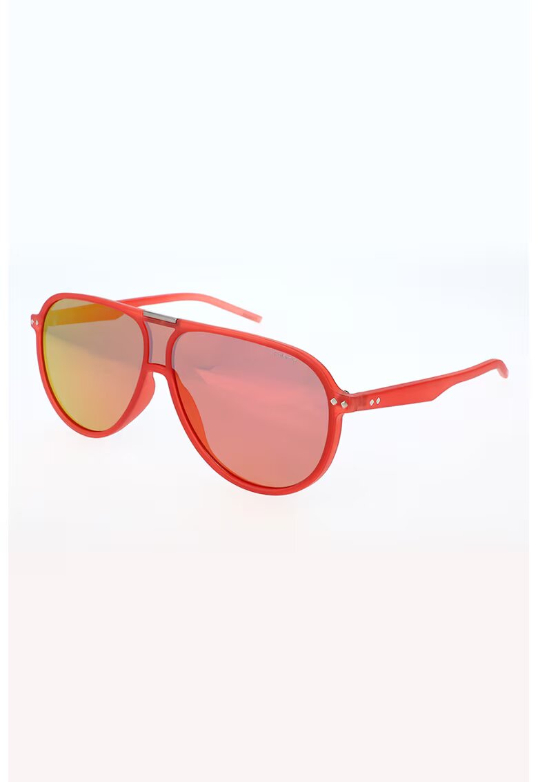 Polaroid Ochelari de soare aviator unisex cu lentile polarizate - Coral