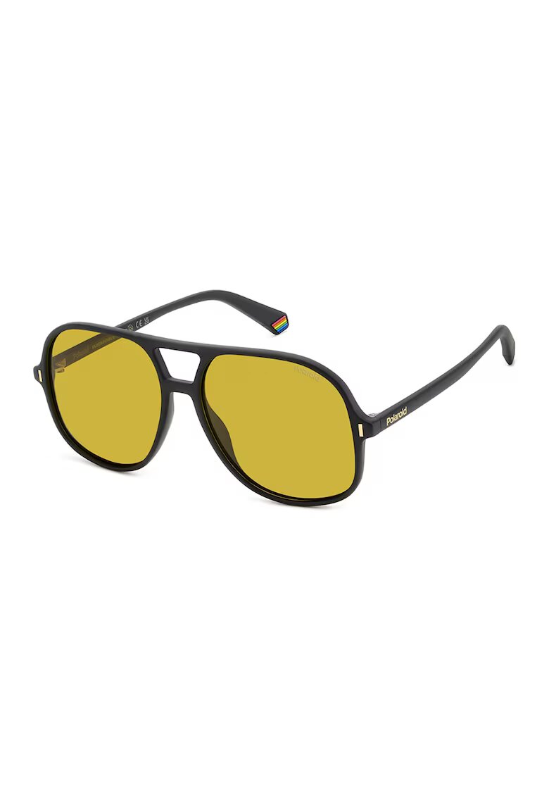 Polaroid Ochelari de soare aviator unisex cu lentile polarizate - Kaki inchis