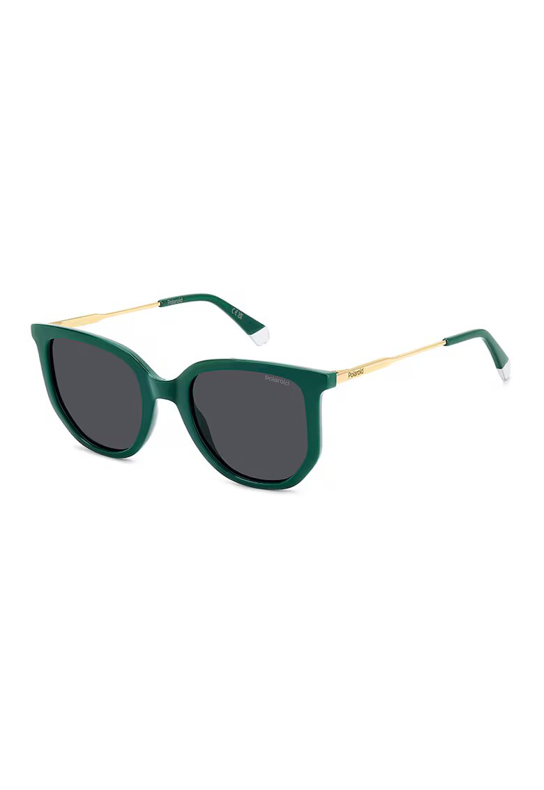 Polaroid Ochelari de soare cat-eye cu lentile polarizate - Auriu/Verde englez