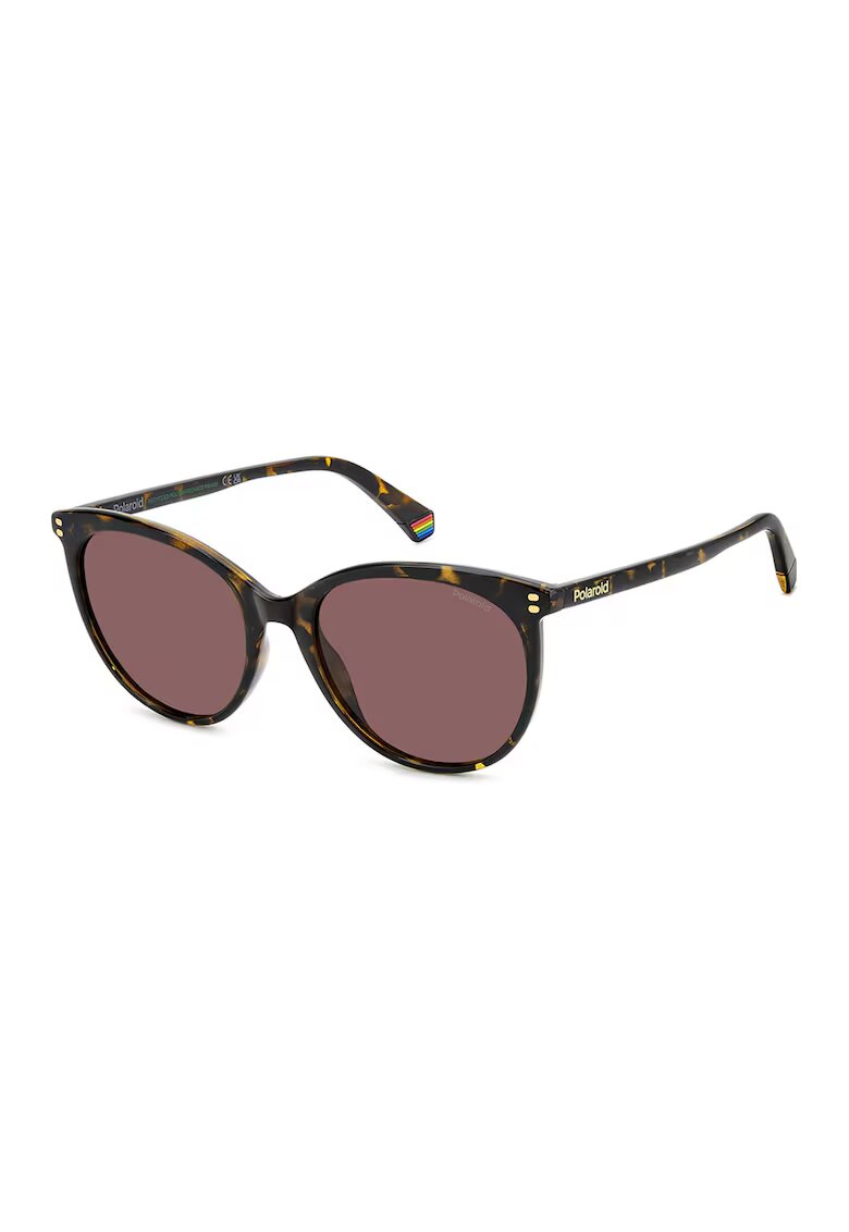 Polaroid Ochelari de soare cat-eye cu lentile polarizate - Galben sofran/Negru stins