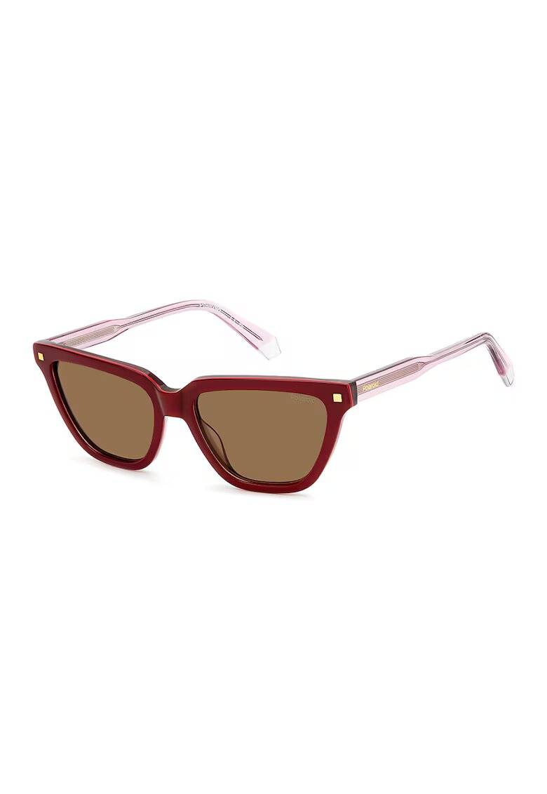 Polaroid Ochelari de soare cat-eye cu lentile polarizate - Rosu