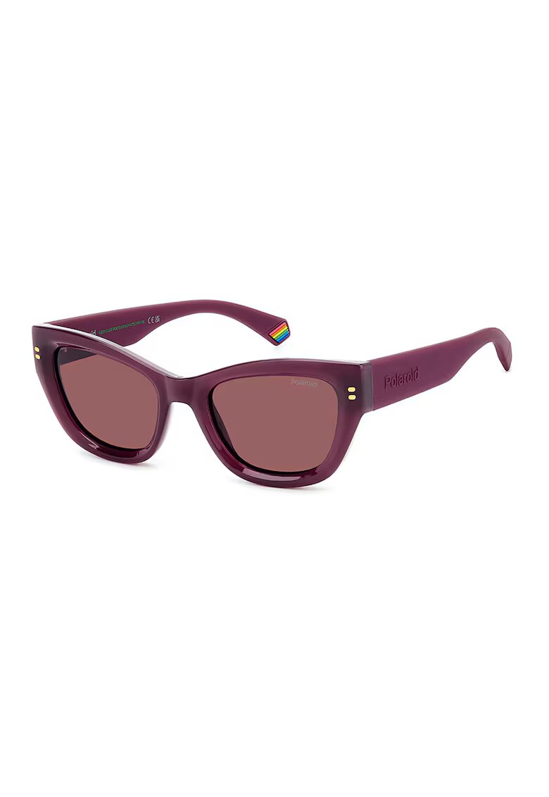 Polaroid Ochelari de soare cat-eye cu lentile polarizate - Rosu stins