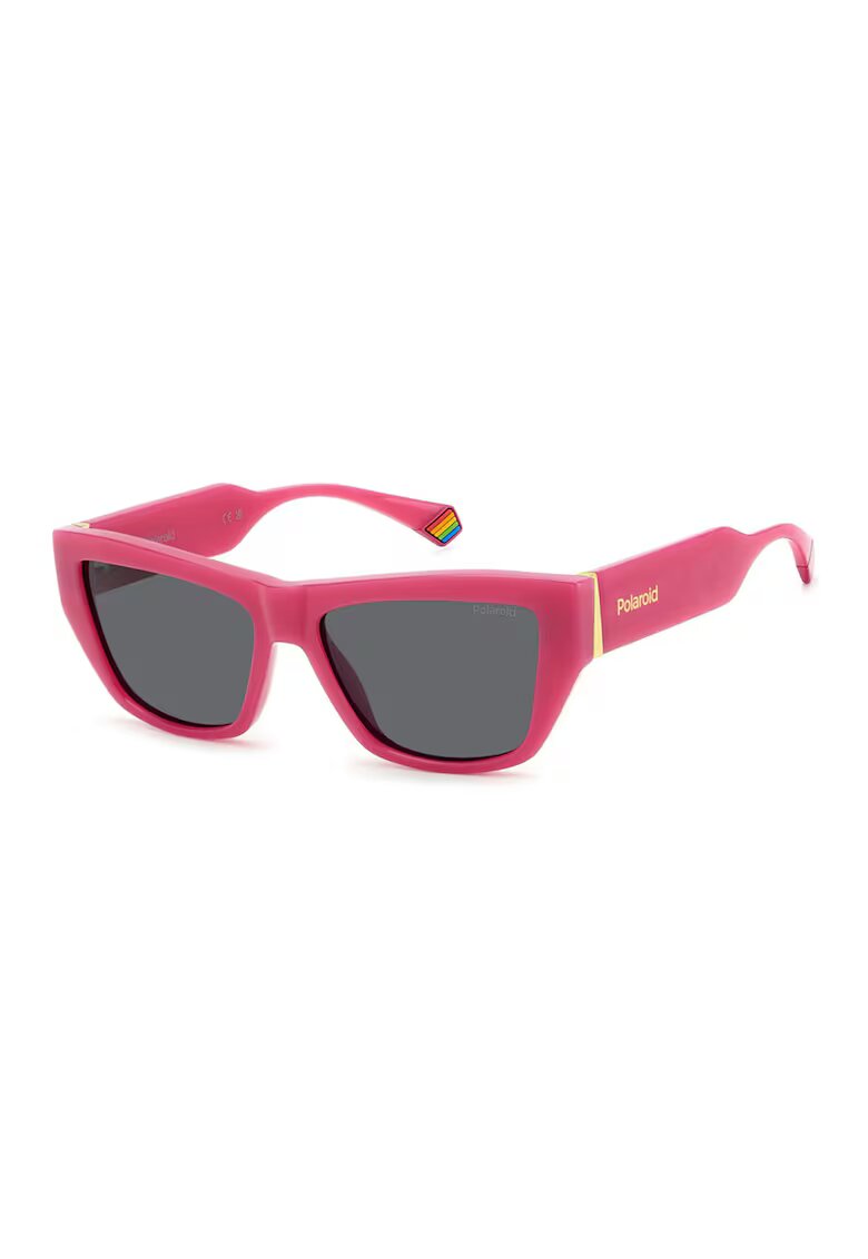 Polaroid Ochelari de soare - cat-eye cu lentile polarizate - Roz aprins/Gri antracit