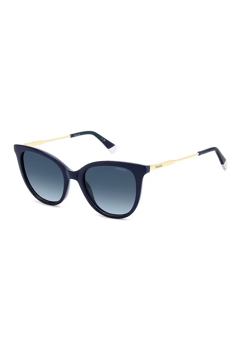 Polaroid Ochelari de soare cat-eye cu rama metalica - Bleumarin