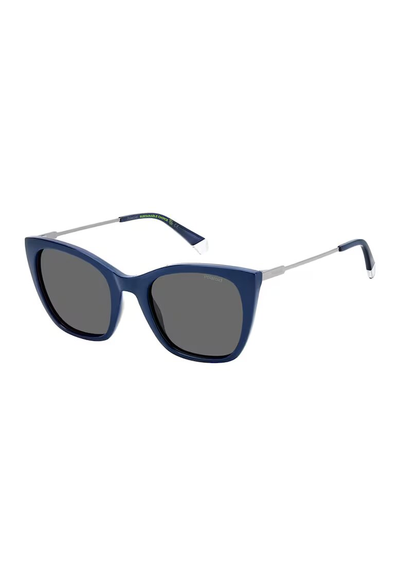 Polaroid Ochelari de soare cat-eye polarizati - Albastru inchis/Gri antracit/Argintiu
