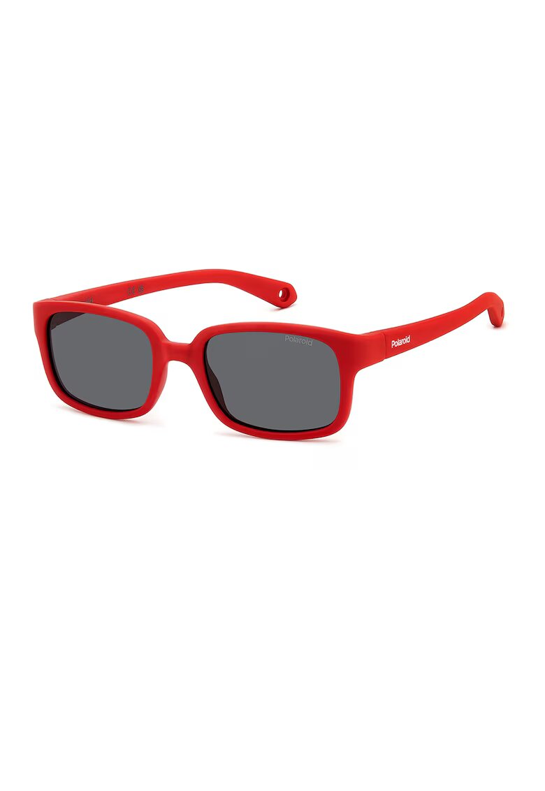 Polaroid Ochelari de soare dreptunghiulari cu logo - Rosu vermillion