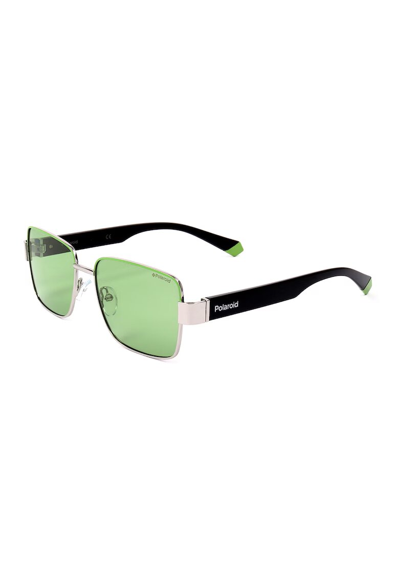Polaroid Ochelari de soare dreptunghiulari unisex - Negru