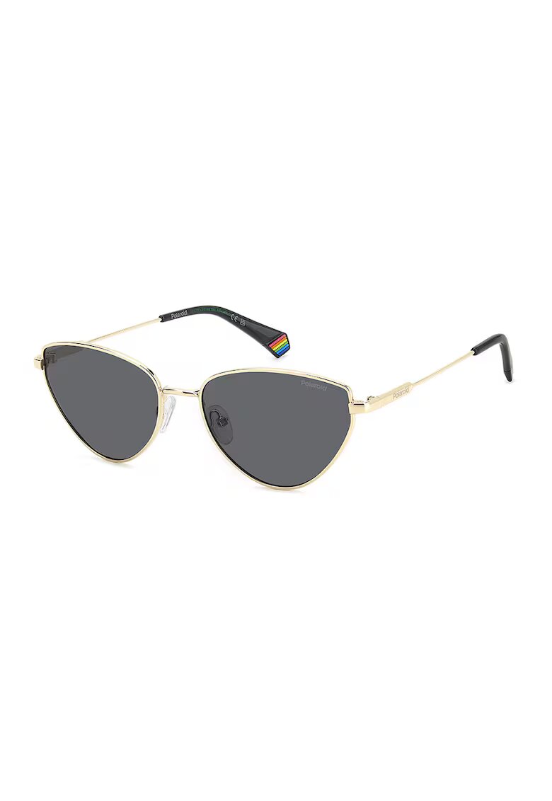 Polaroid Ochelari de soare ovali cu logo discret - Auriu