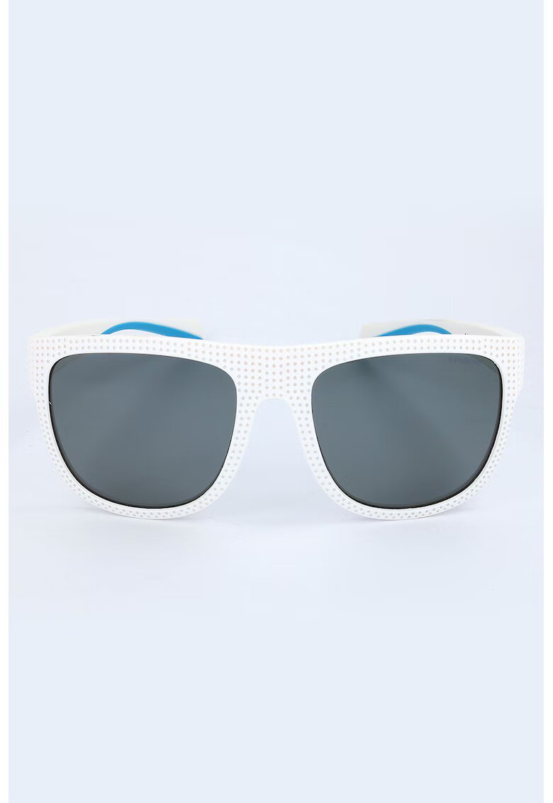 Polaroid Ochelari de soare patrati cu lentile polarizate - Alb optic