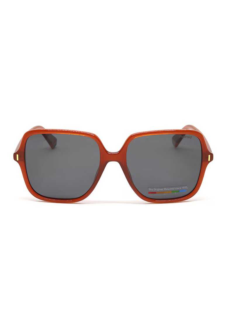 Polaroid Ochelari de soare patrati cu lentile polarizate - Caramiziu