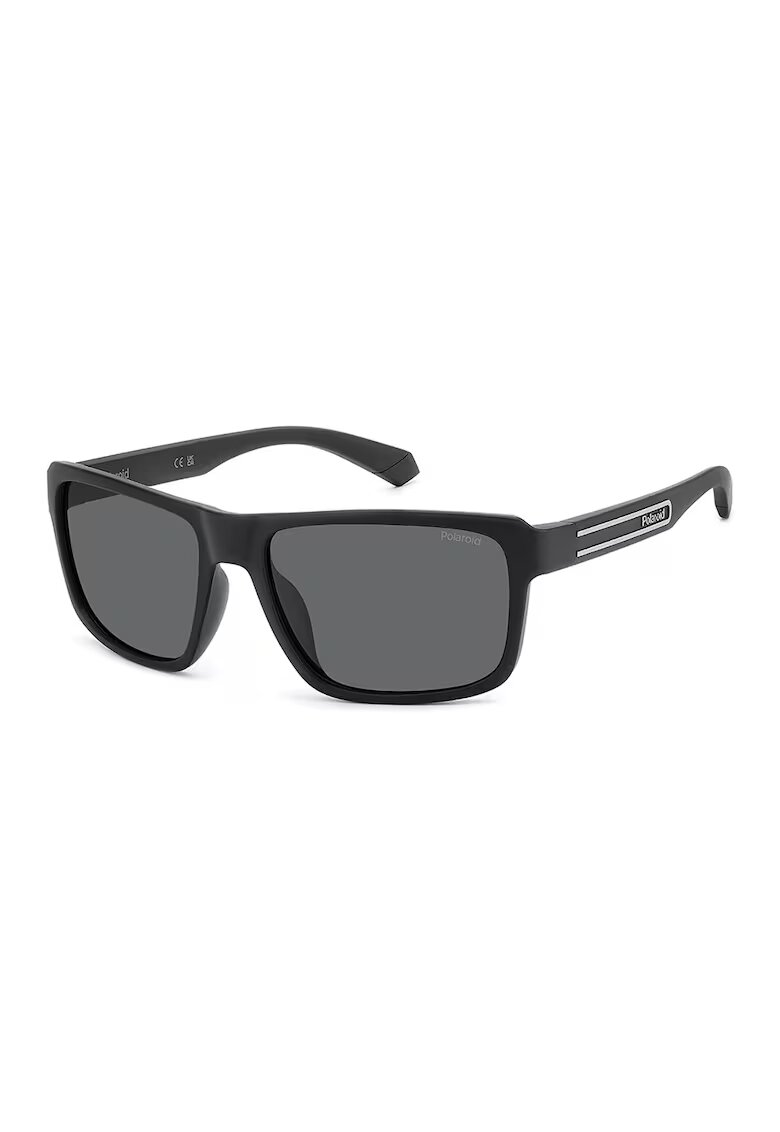 Polaroid Ochelari de soare patrati cu lentile polarizati - Negru - Negru