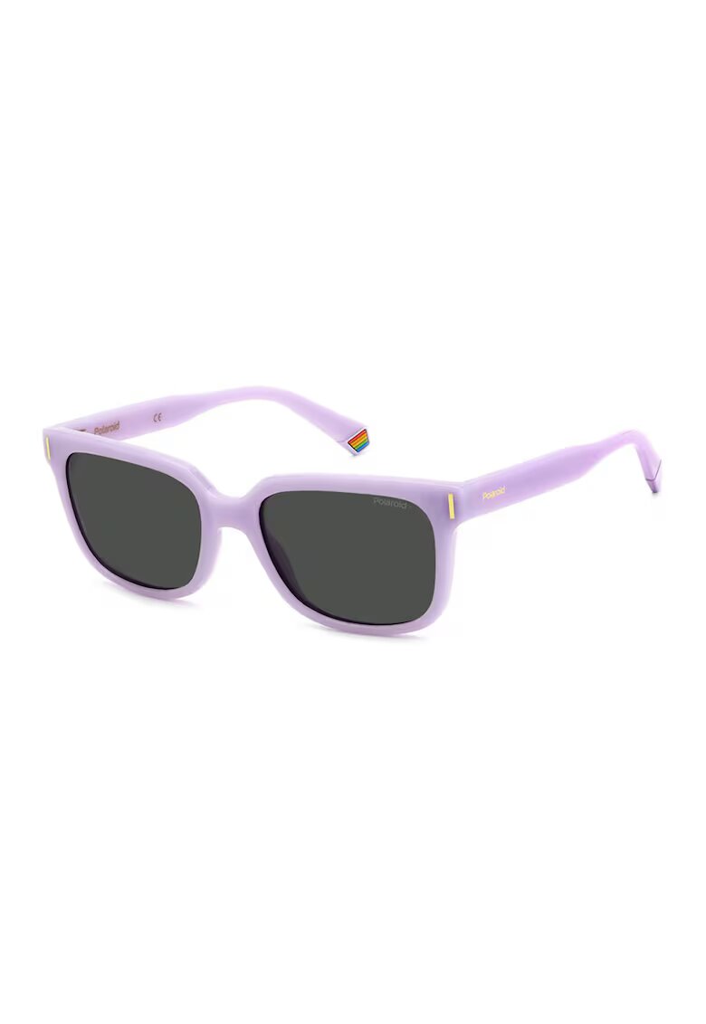 Polaroid Ochelari de soare patrati cu model unisex - Lila/Gri antracit