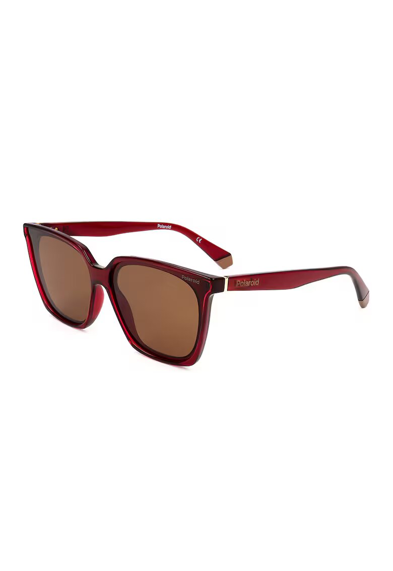 Polaroid Ochelari de soare polarizati cu lentile patrate - Visiniu