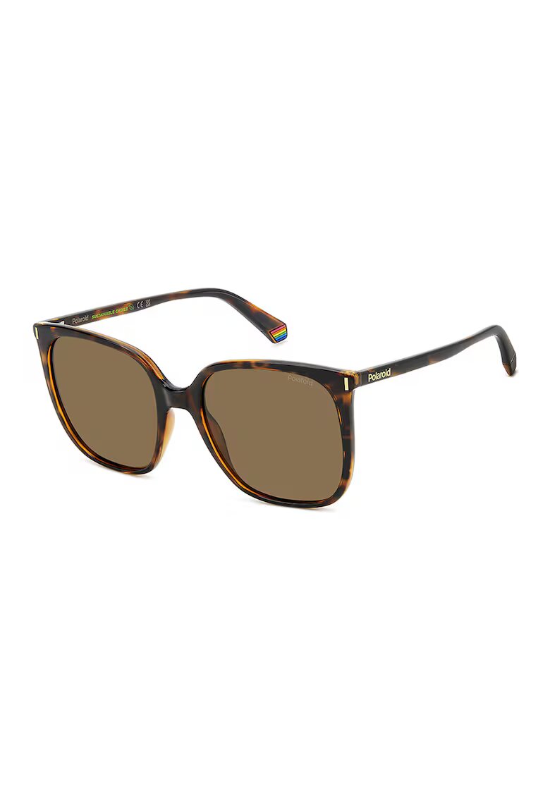 Polaroid Ochelari de soare polarizati cu rama cu model tortoise