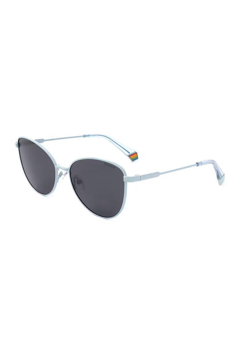 Polaroid Ochelari de soare polarizati cu rama metalica - Albastru glaciar