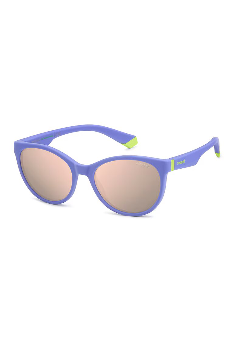 Polaroid Ochelari de soare rotunzi cu lentile polarizate - Albastru lavanda