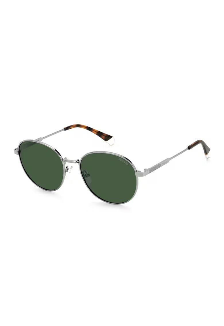 Polaroid Ochelari de soare rotunzi polarizati - Verde/Argintiu