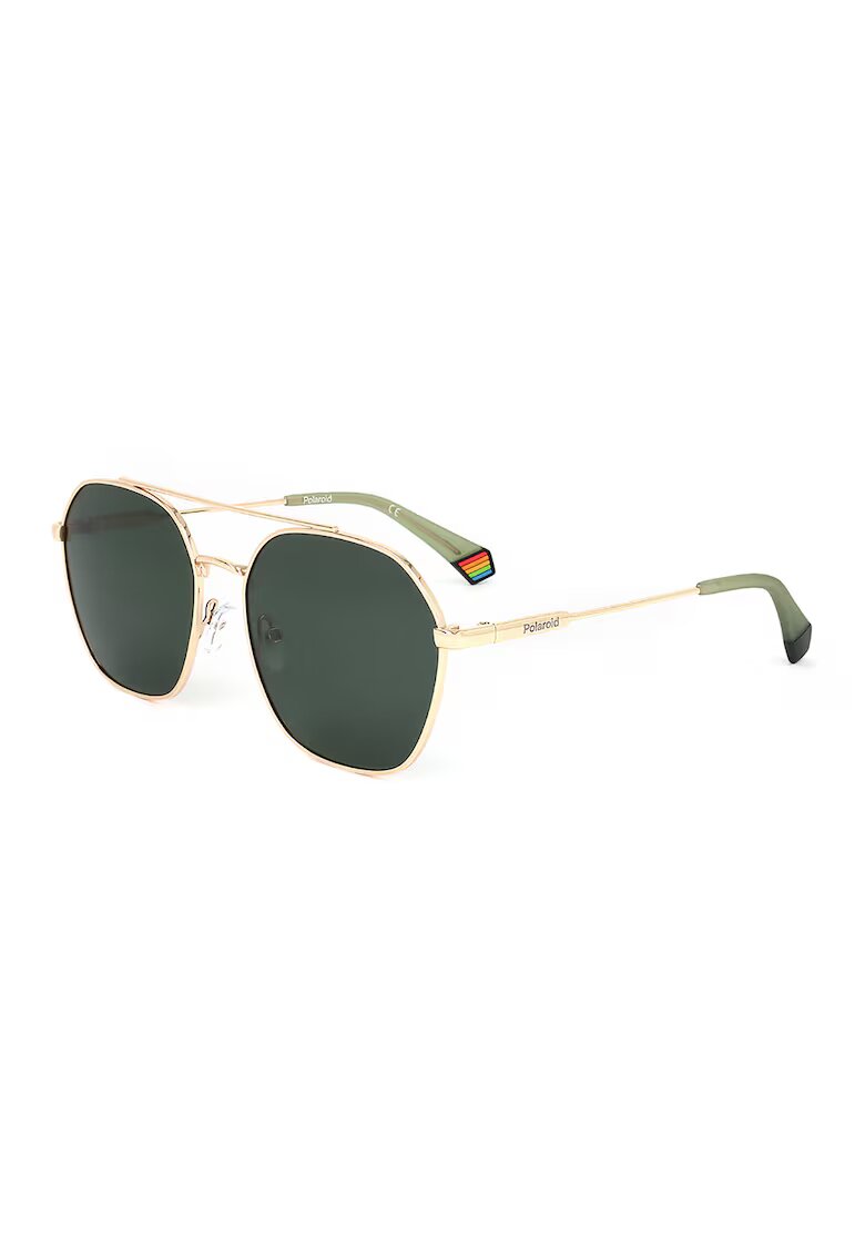 Polaroid Ochelari de soare unisex cu lentile polarizate si rama metalica
