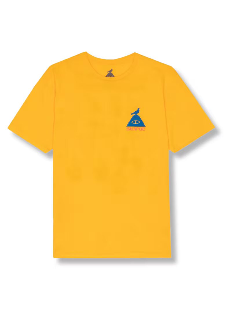Poler Tricou barbat x Staple - galben - bumbac 100% - editie limitata - grafica artistica