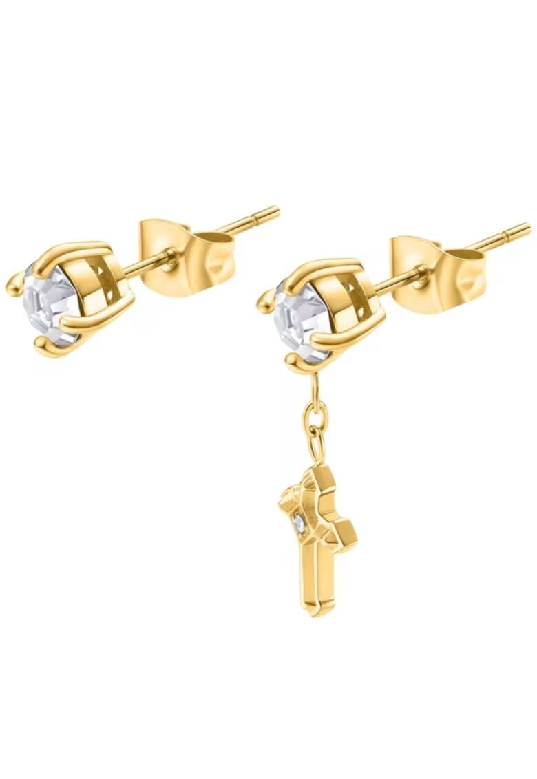 Police Cercei Stoneset stud cruce si cubic zirconia PEAGE0036503 - Auriu