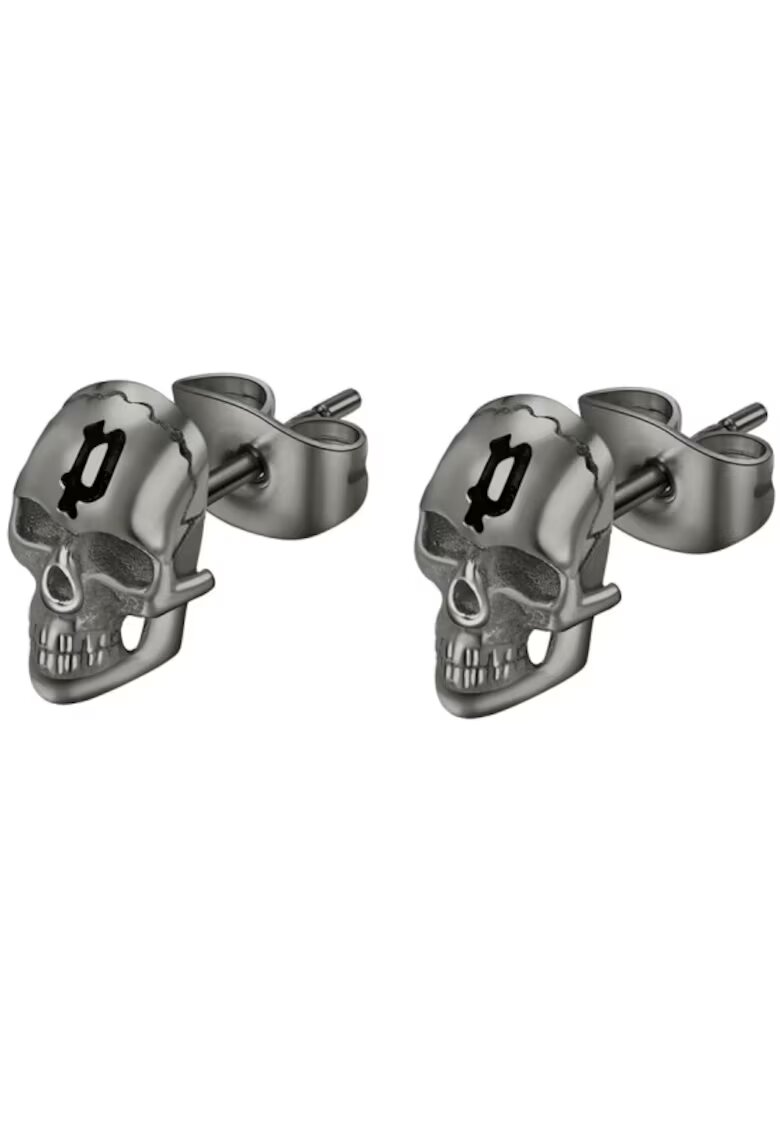 Police Cercei Vertex stud cu craniu PEAGE0000903 - Negru