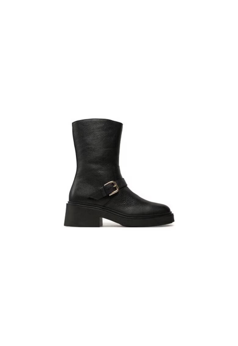 Pollini Ghete dama 304508165 - Piele naturala - Negru - Negru