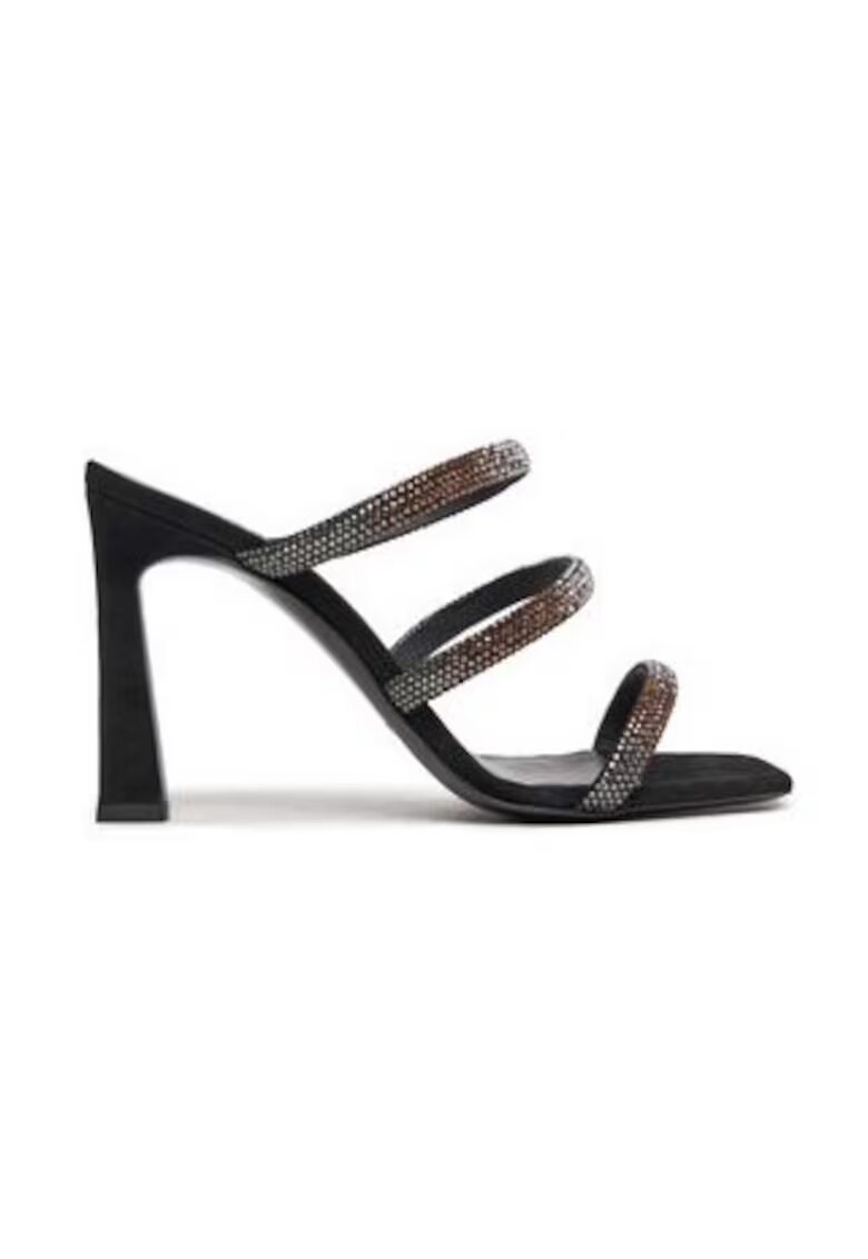 Pollini Papuci dama 303874179 - Piele naturala - Negru - Negru