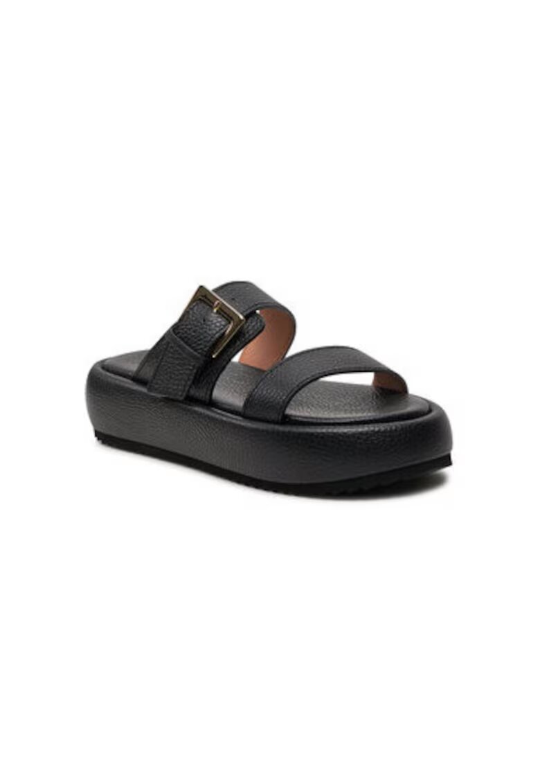 Pollini Papuci dama 303874377 - Piele naturala - Negru - Negru