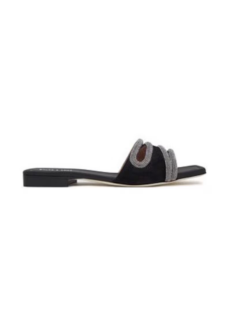 Pollini Papuci dama 305204479 - Piele naturala - Negru - Negru