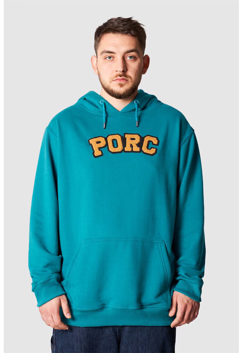PORC Hanorac unisex cu buzunar kangaroo Savage - Verde aquamarin