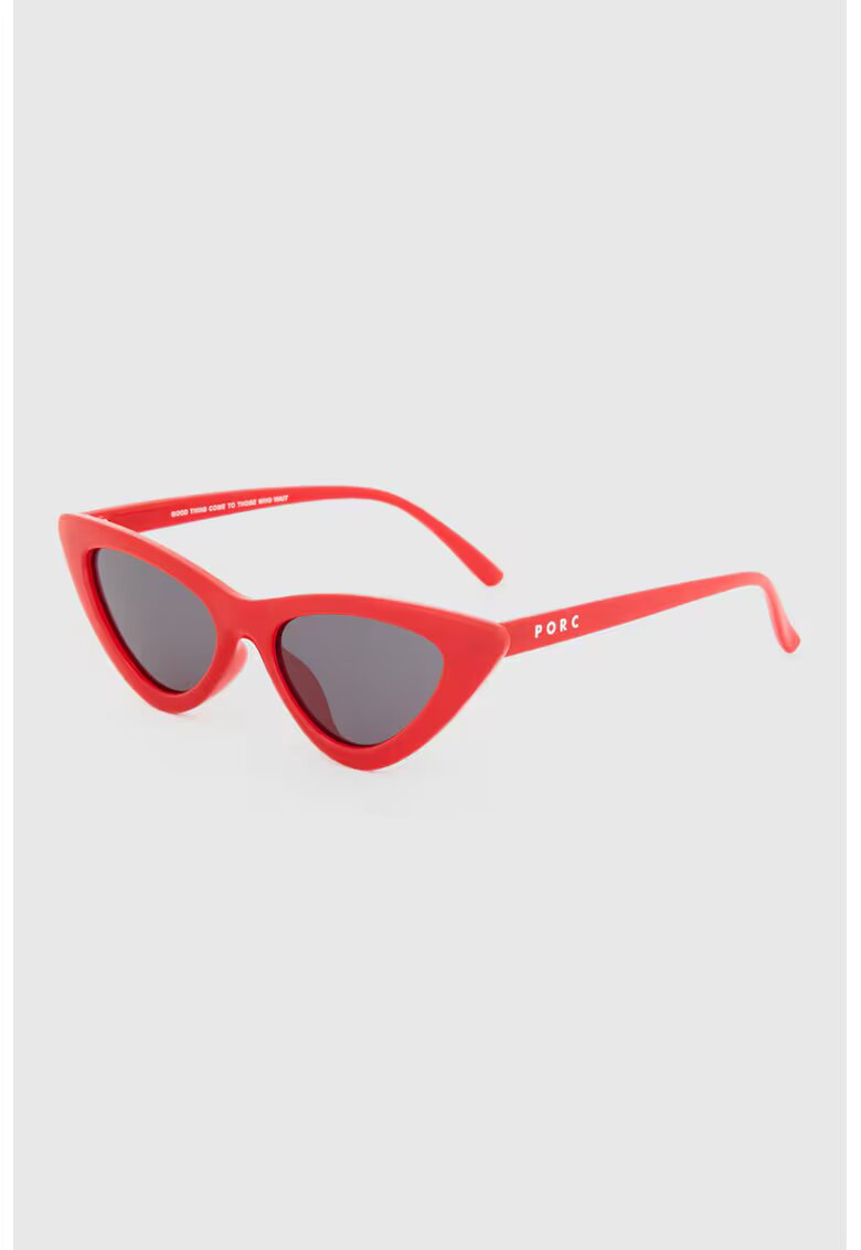 PORC Ochelari de soare cat-eye cu lentile polarizate Wicked - Rosu