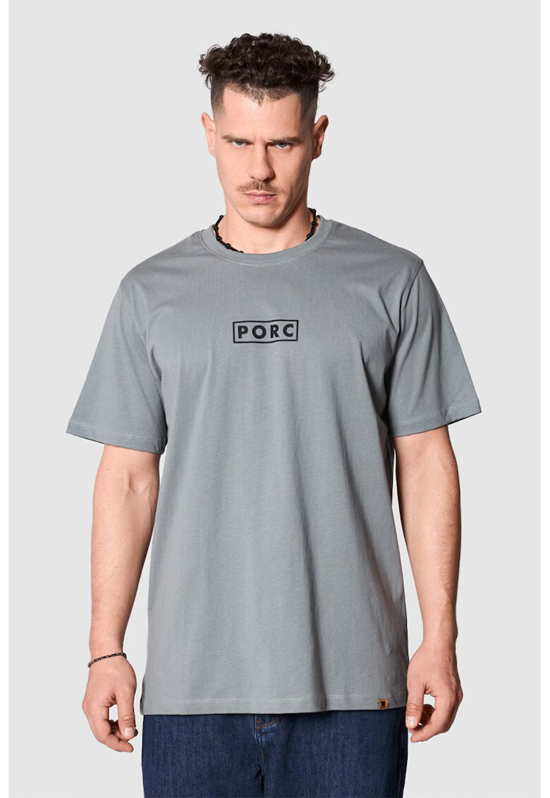 PORC Tricou unisex cu logo Nugget - Gri cenusiu