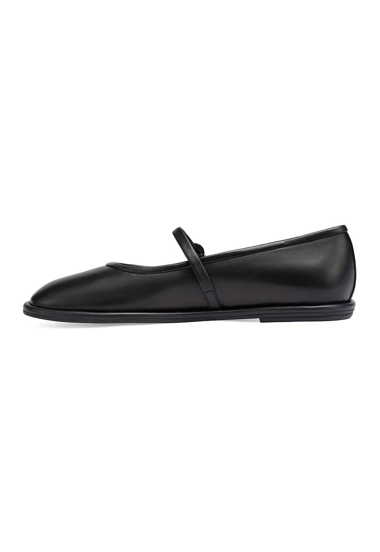 Potamy Balerini Mary Jane de piele - Negru