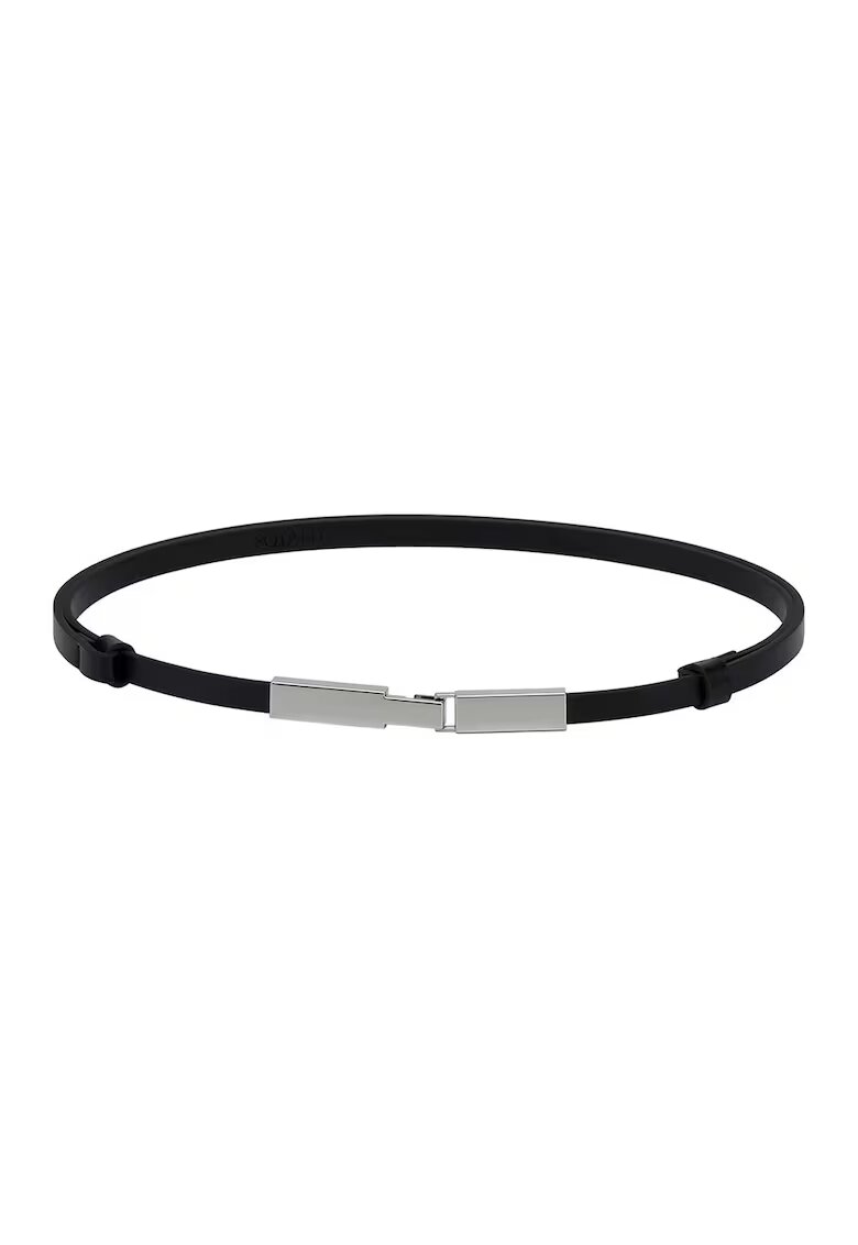 Potamy Curea skinny de piele - Negru