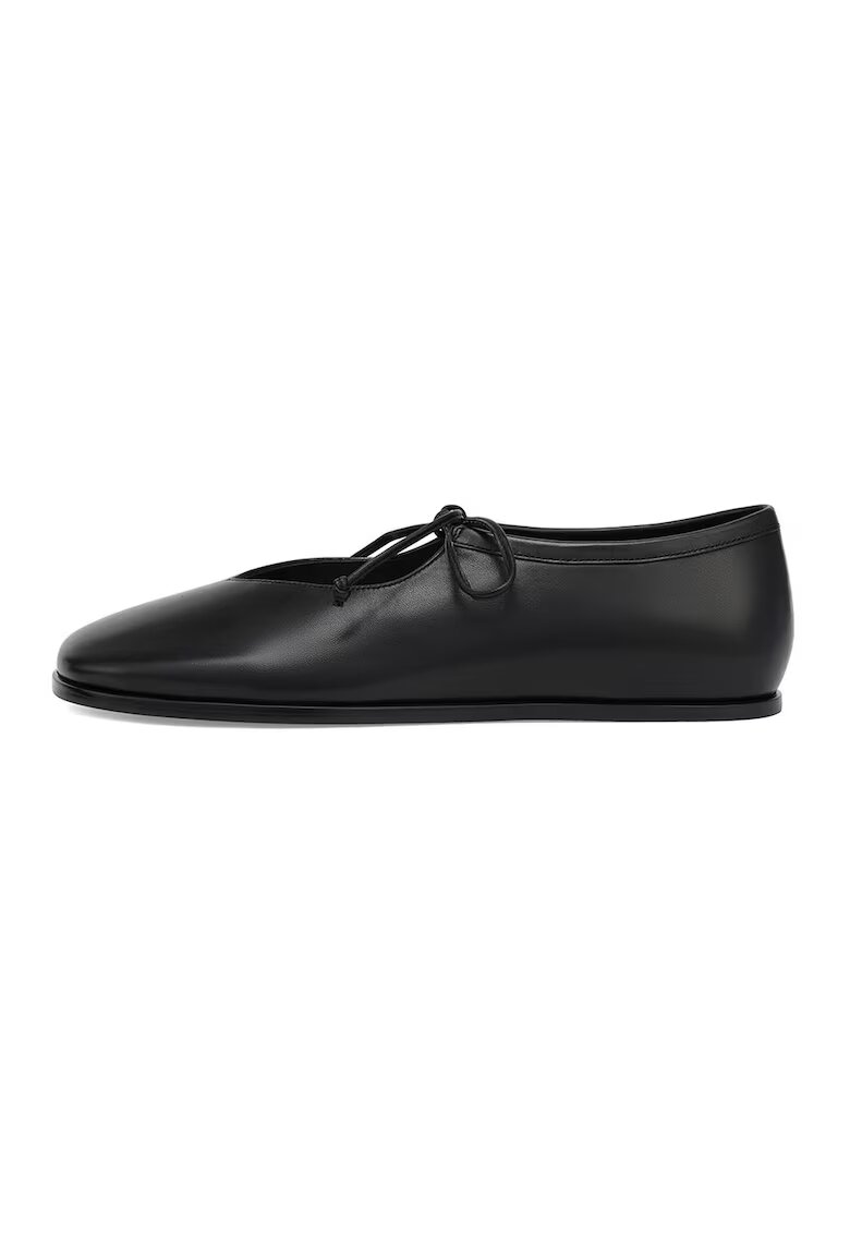 Potamy Pantofi de piele cu funde - Negru