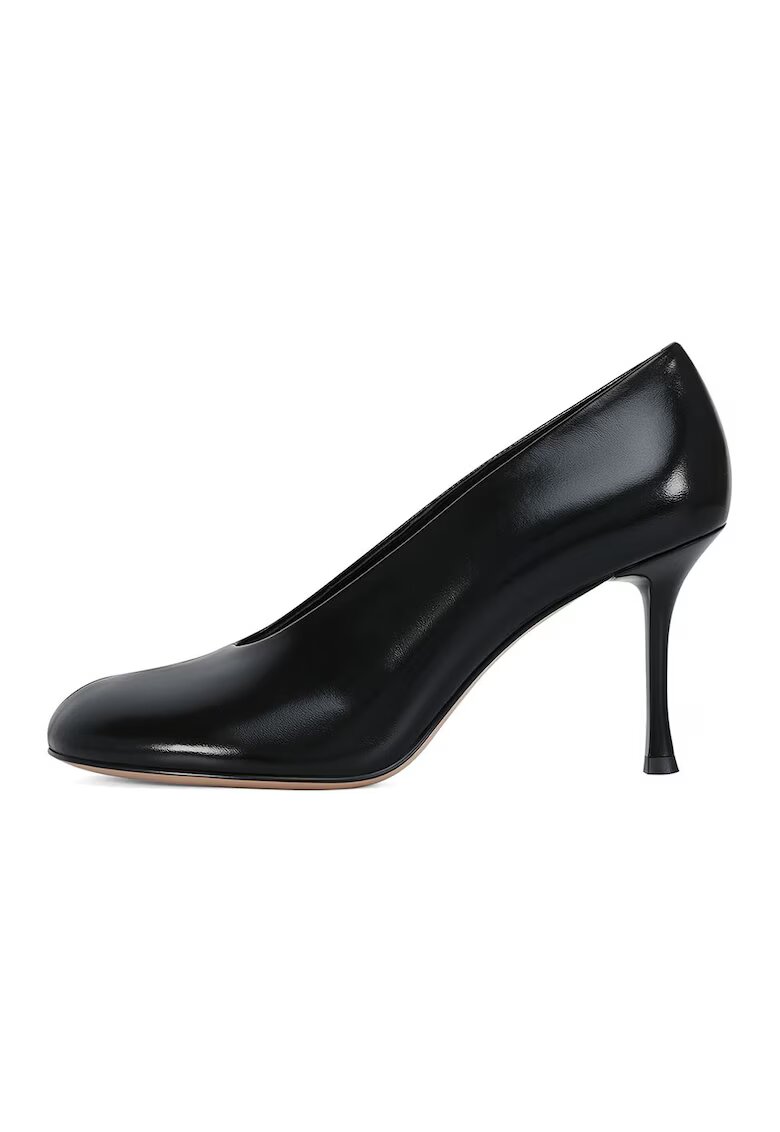 Potamy Pantofi din piele cu varf rotund si toc stiletto - Negru