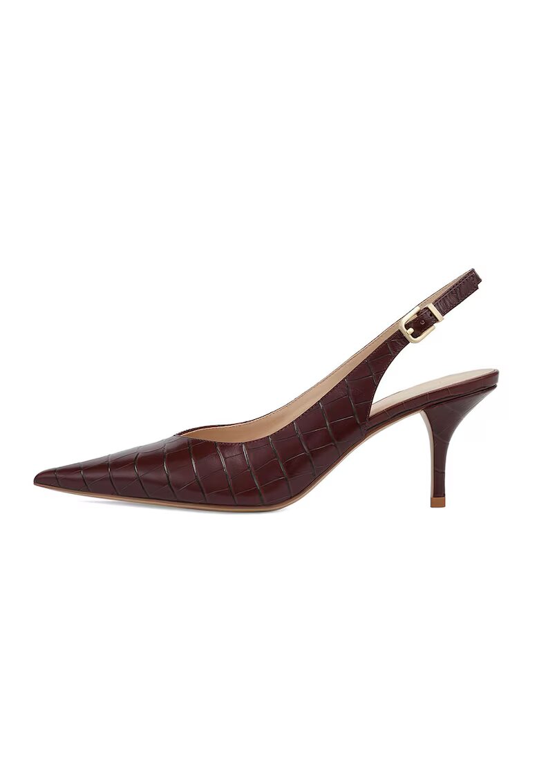 Potamy Pantofi slingback de piele intoarsa cu varf ascutit - Visiniu