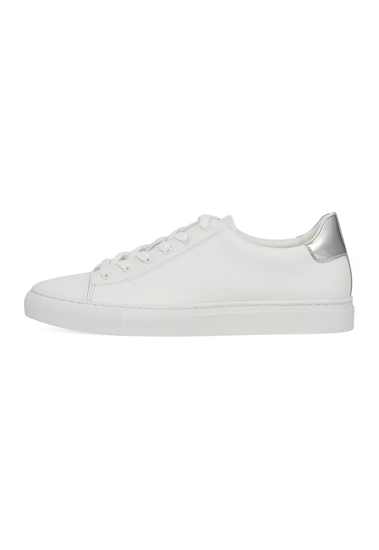 Potamy Pantofi sport de piele - Alb/Argintiu