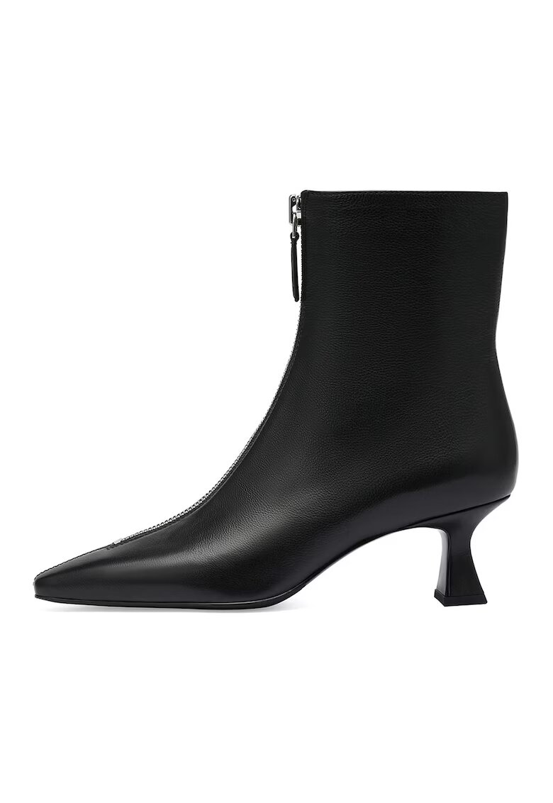 Potamy Premium Botine de piele cu varf ascutit - Negru