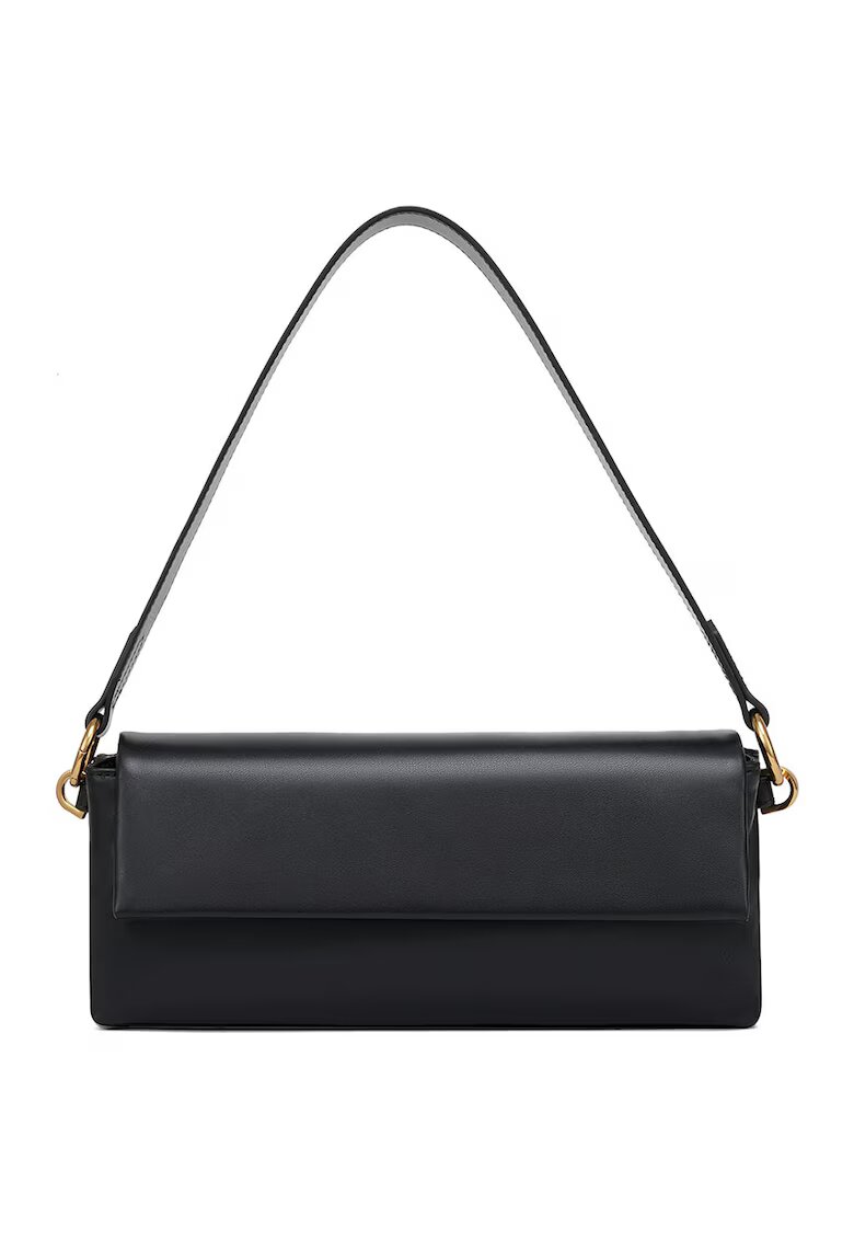 Potamy Premium Geanta crossbody uni de piele - Negru