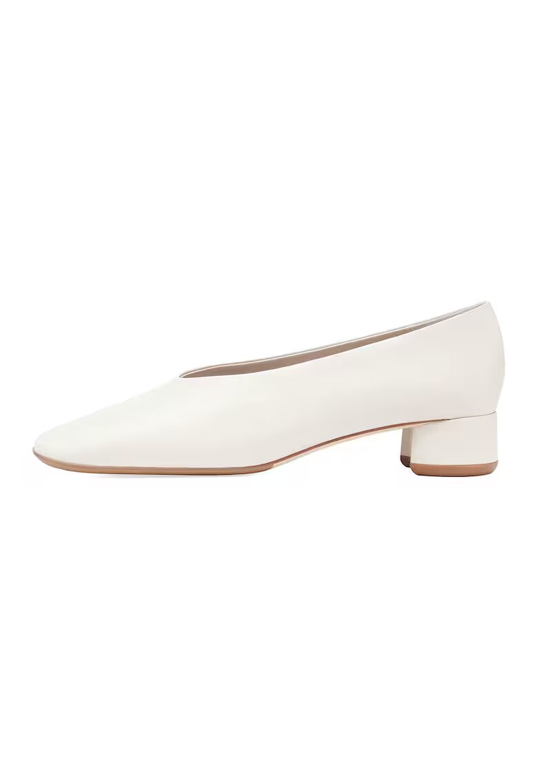 Potamy Premium Pantofi de piele cu toc masiv - Alb